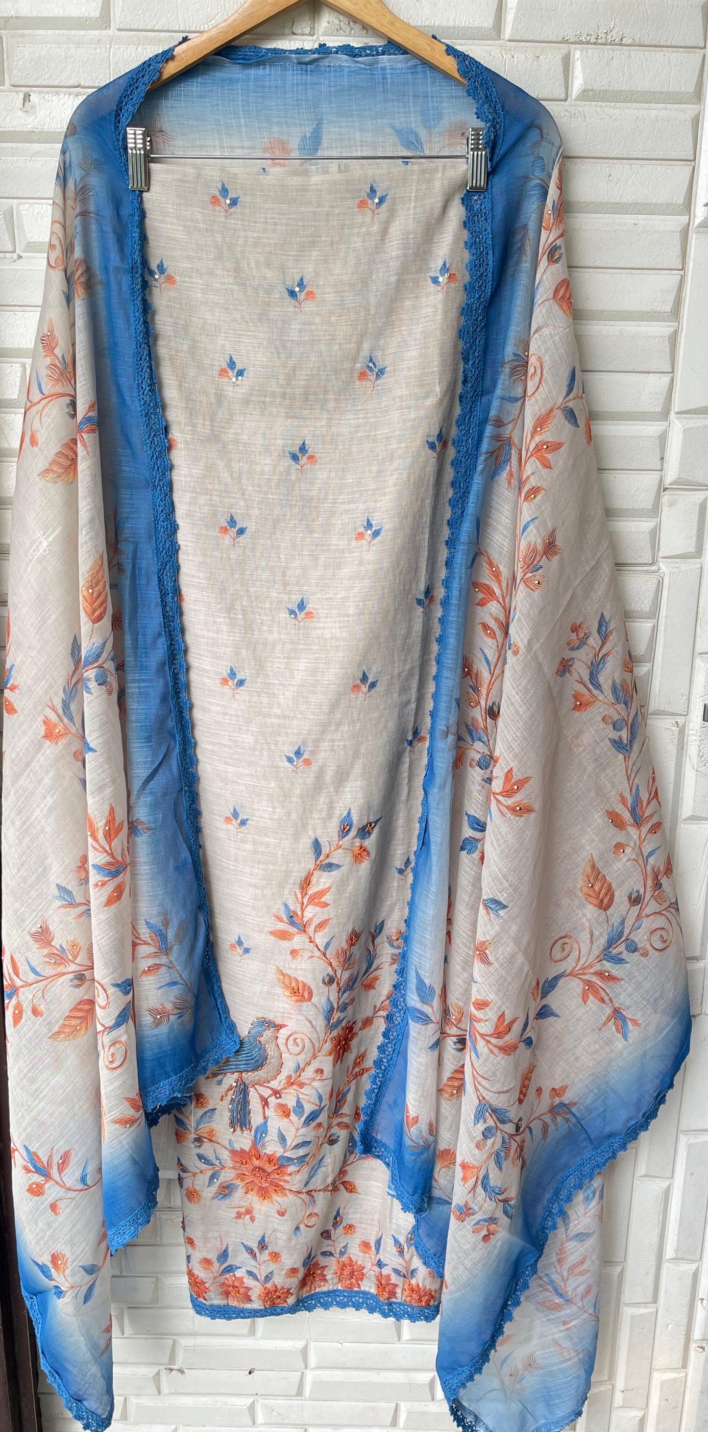 Cotton linen unstitched ladies suit Rc17599