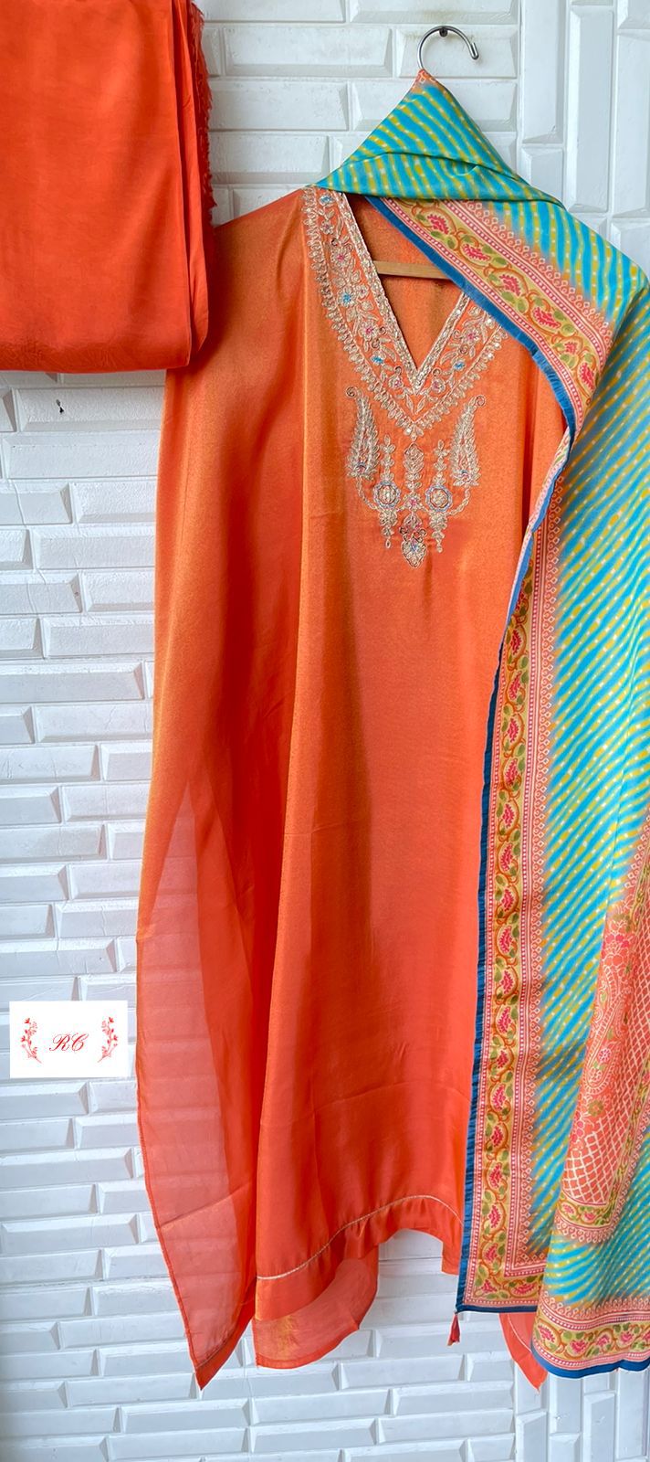 Shimmer silk unstitched ladies suit Rc15408