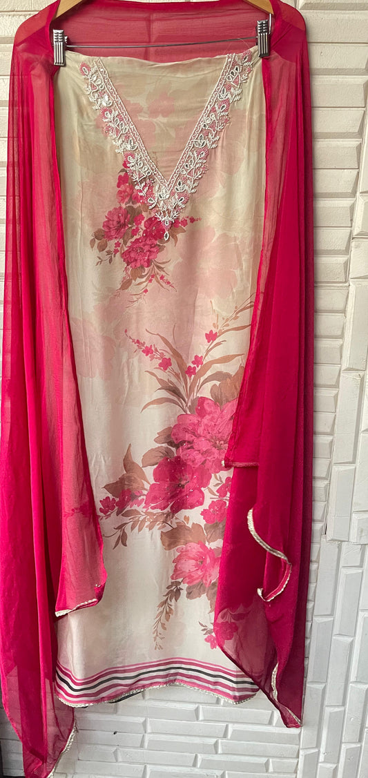 Muslin unstitched ladies suit Rc17319