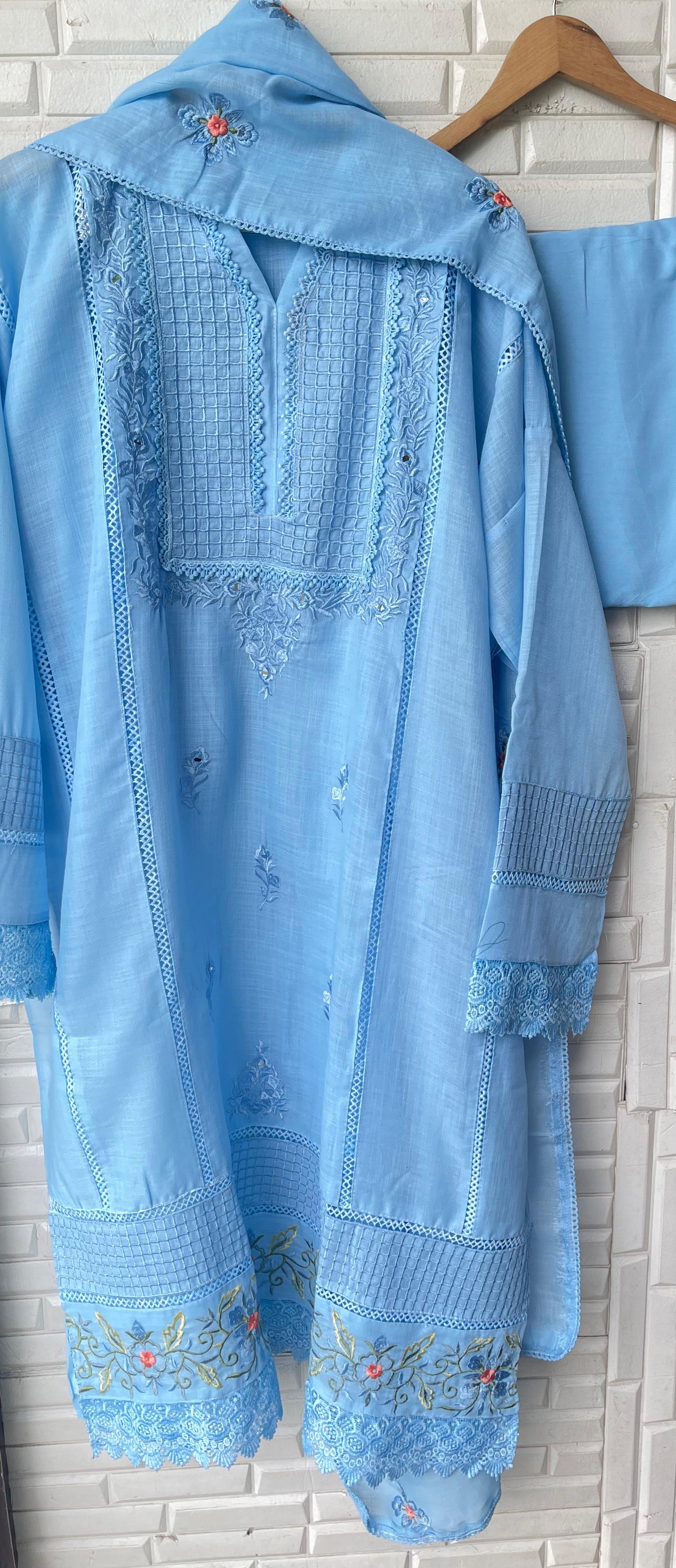 Cotton linen unstitched ladies suit Rc17566 (b)
