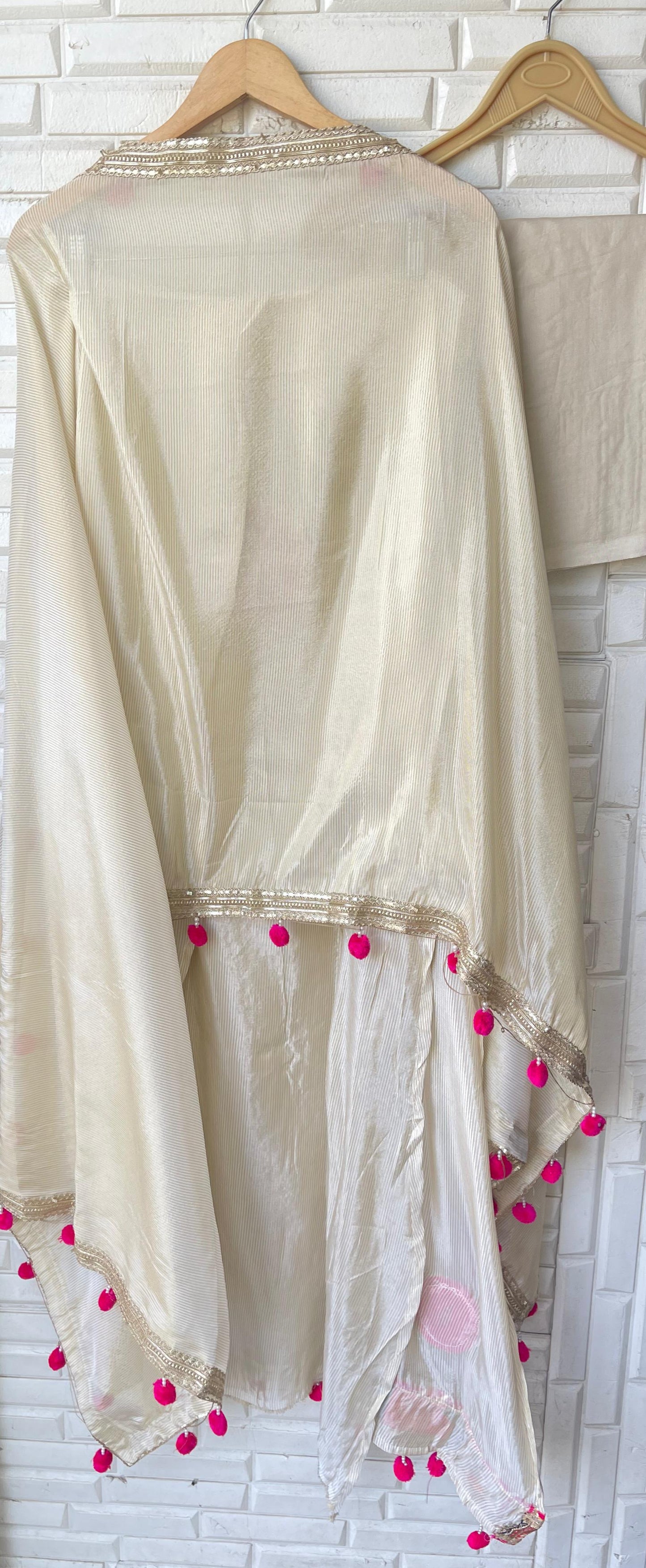 Banarasi shimmer silk unstitched ladies suit Rc17824