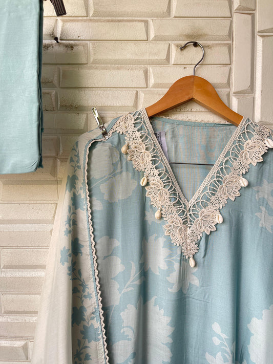 Muslin Printed Semi stitched Ladies Suit Rc17015(b)