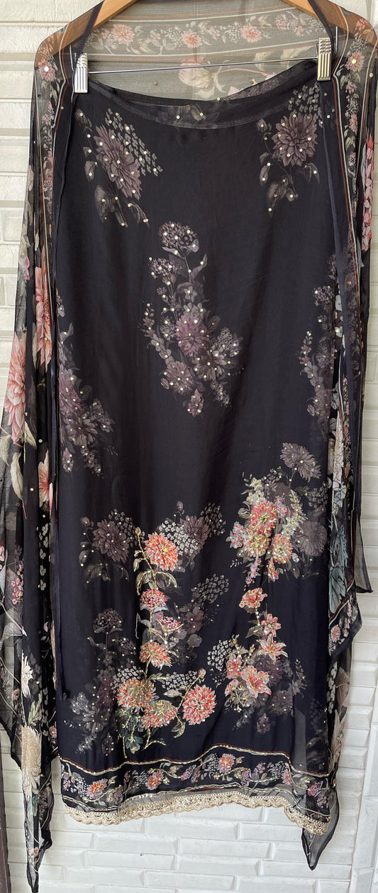 Organza unstitched ladies suit Rc16691