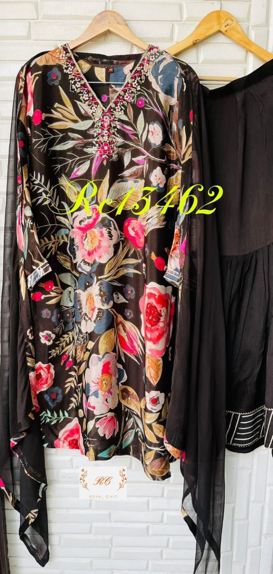 Silk readymade ladies suit set Rc13462