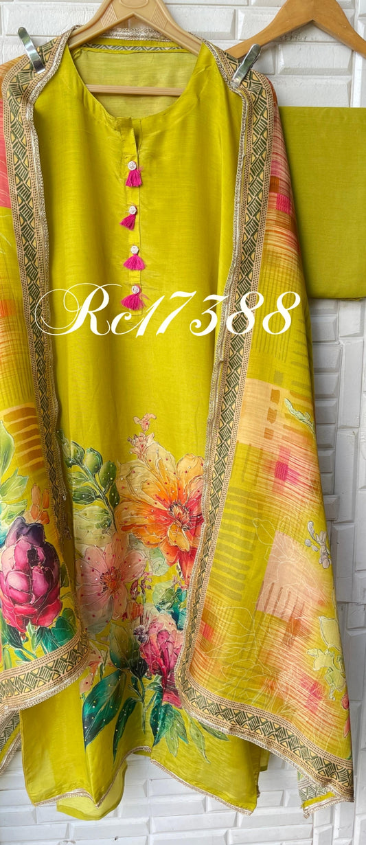 Muslin unstitched ladies suit Rc17388