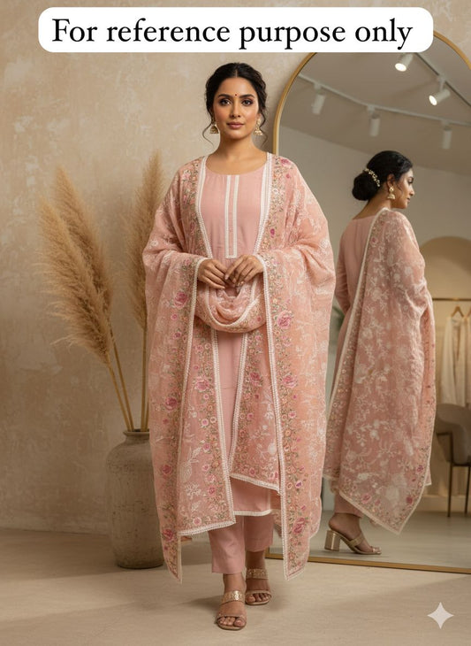 Pure organza unstitched ladies suit Rc18467 (a)