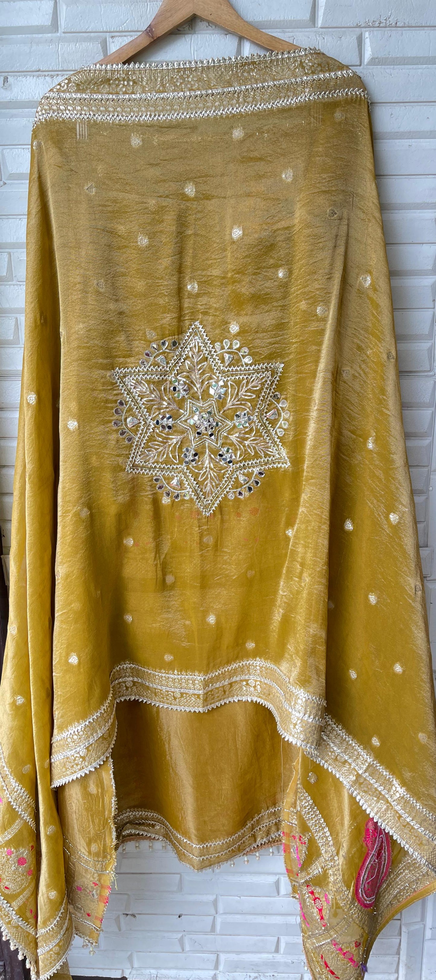Banarasi shimmer silk unstitched ladies suit Rc17668 (a)