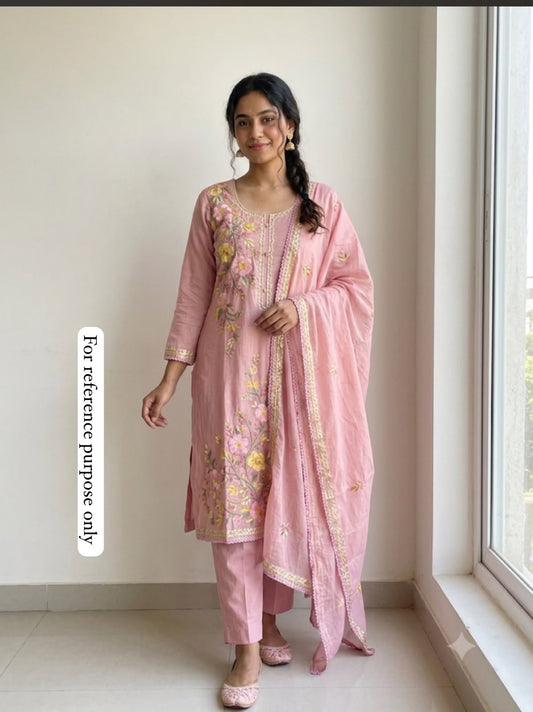 Mul chanderi unstitched ladies suit Rc18955