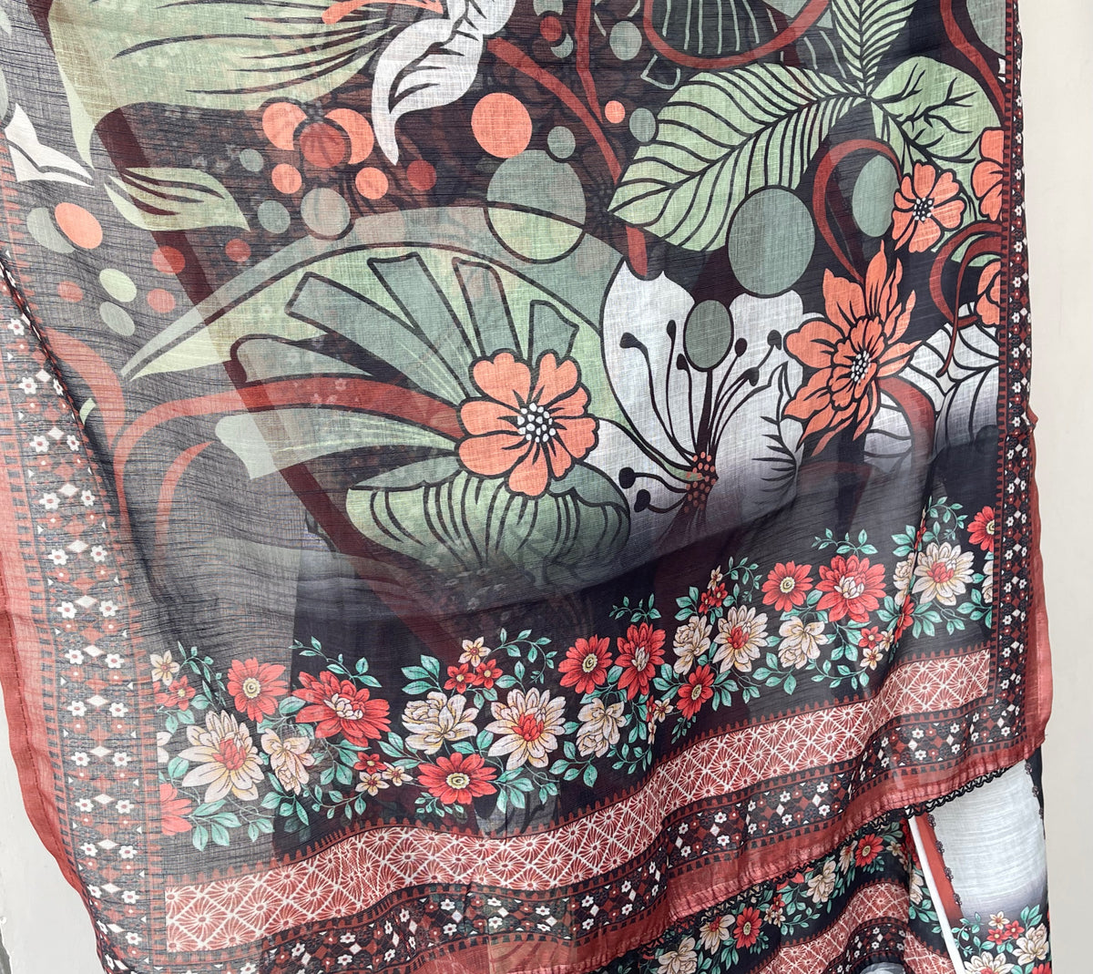 Designer Cotton Linen Printed Unstitched Suit Set