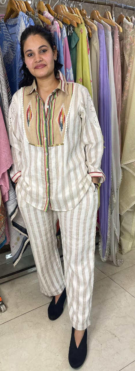 Linen Ready to Wear Co-ord Set Rc16530