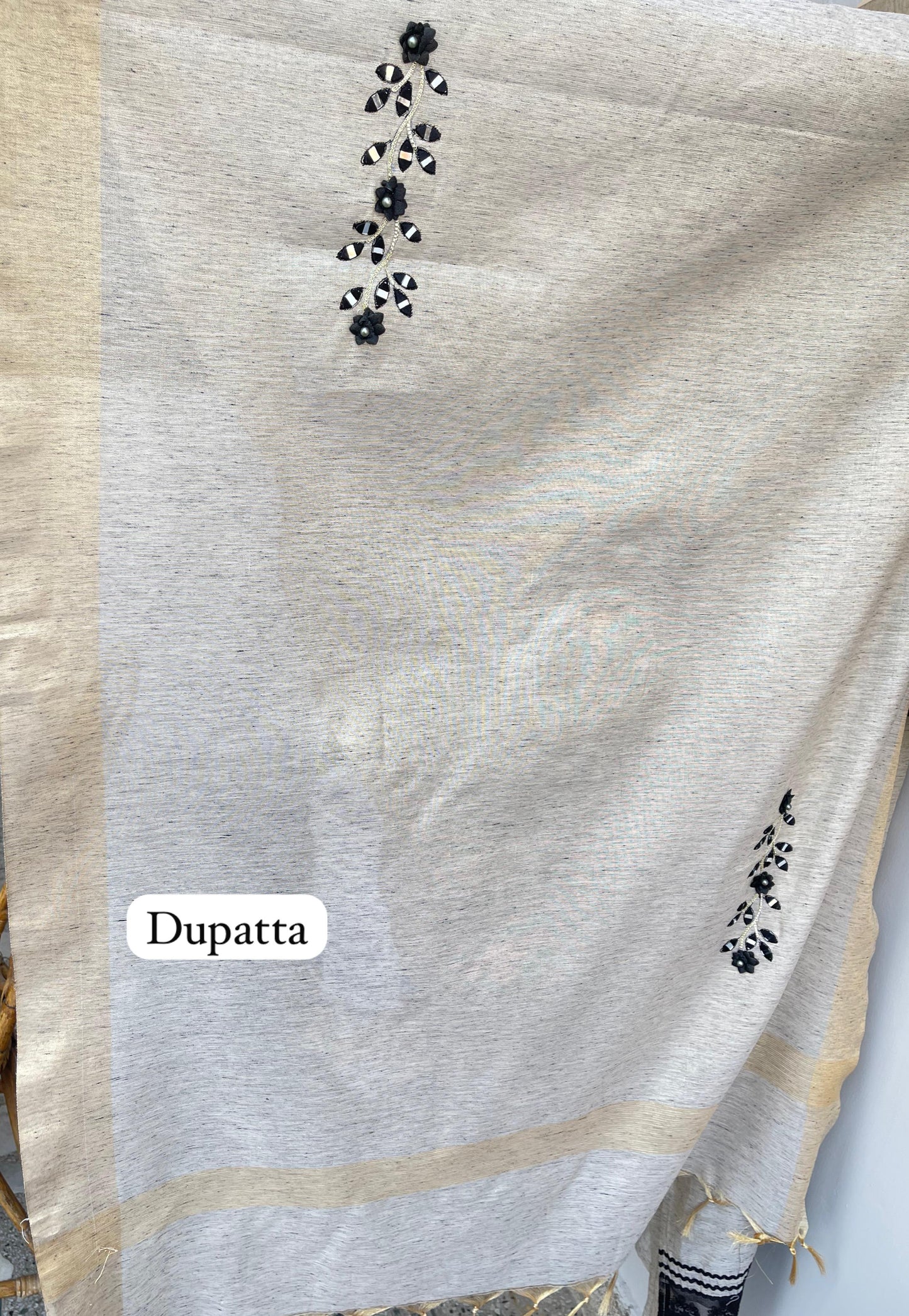 Self shimmer khadi silk unstitched ladies suit Rc17938