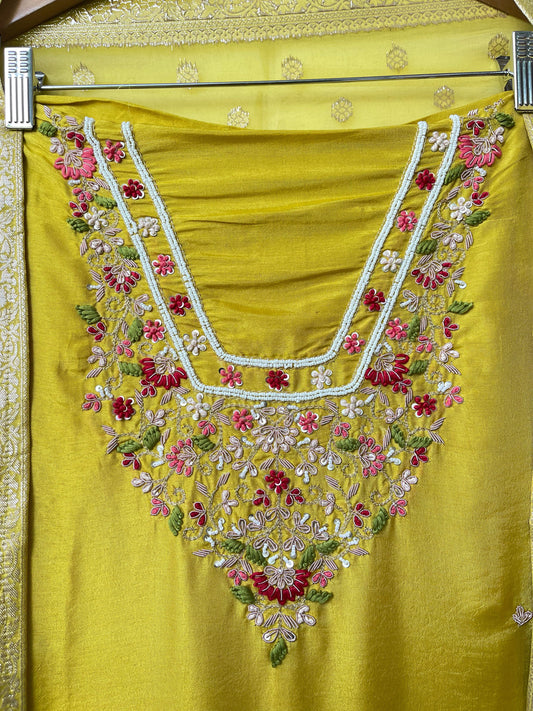 Pure unstitched silk ladies suit Rc17649