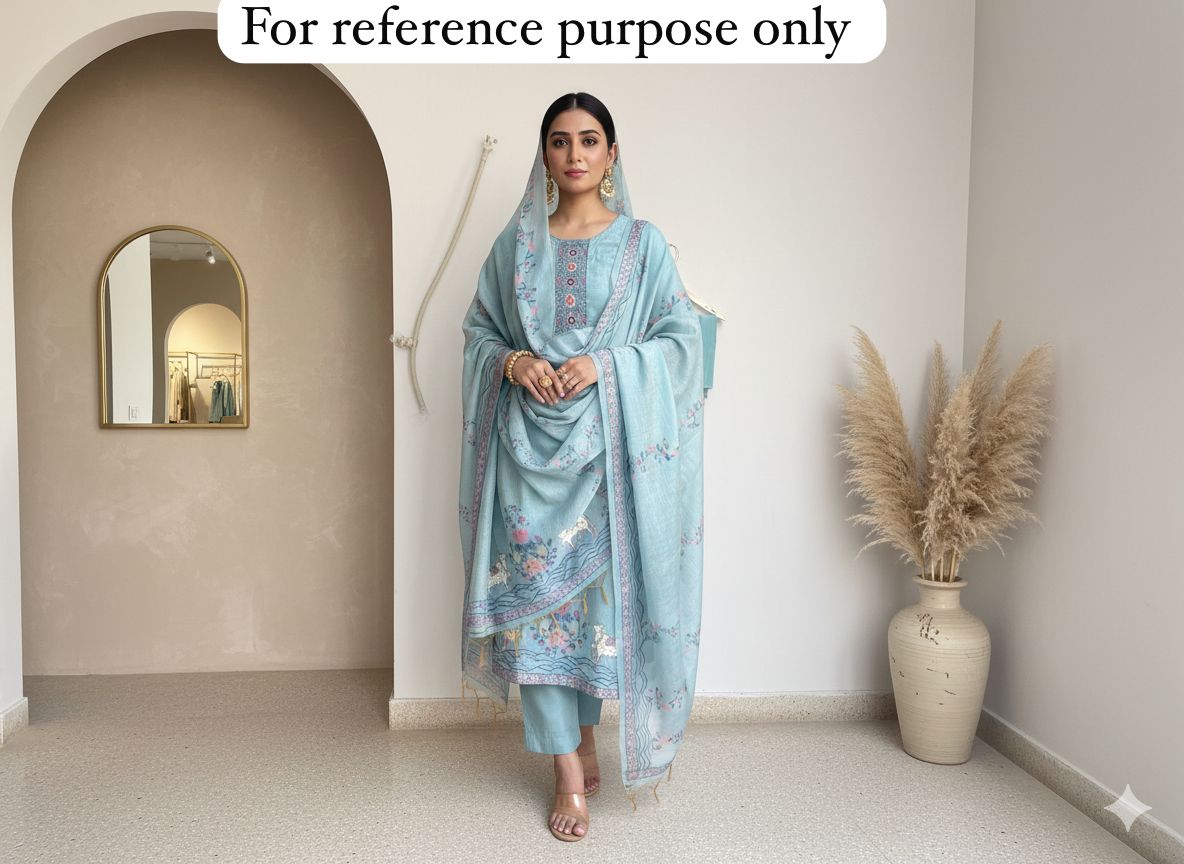 Mul Chanderi Unstitched Ladies Suit RC-18315 (c) β view 6