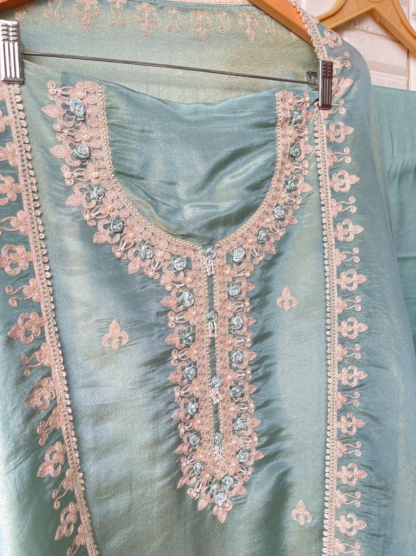 Shimmer silk unstitched ladies suit Rc17602 (c)