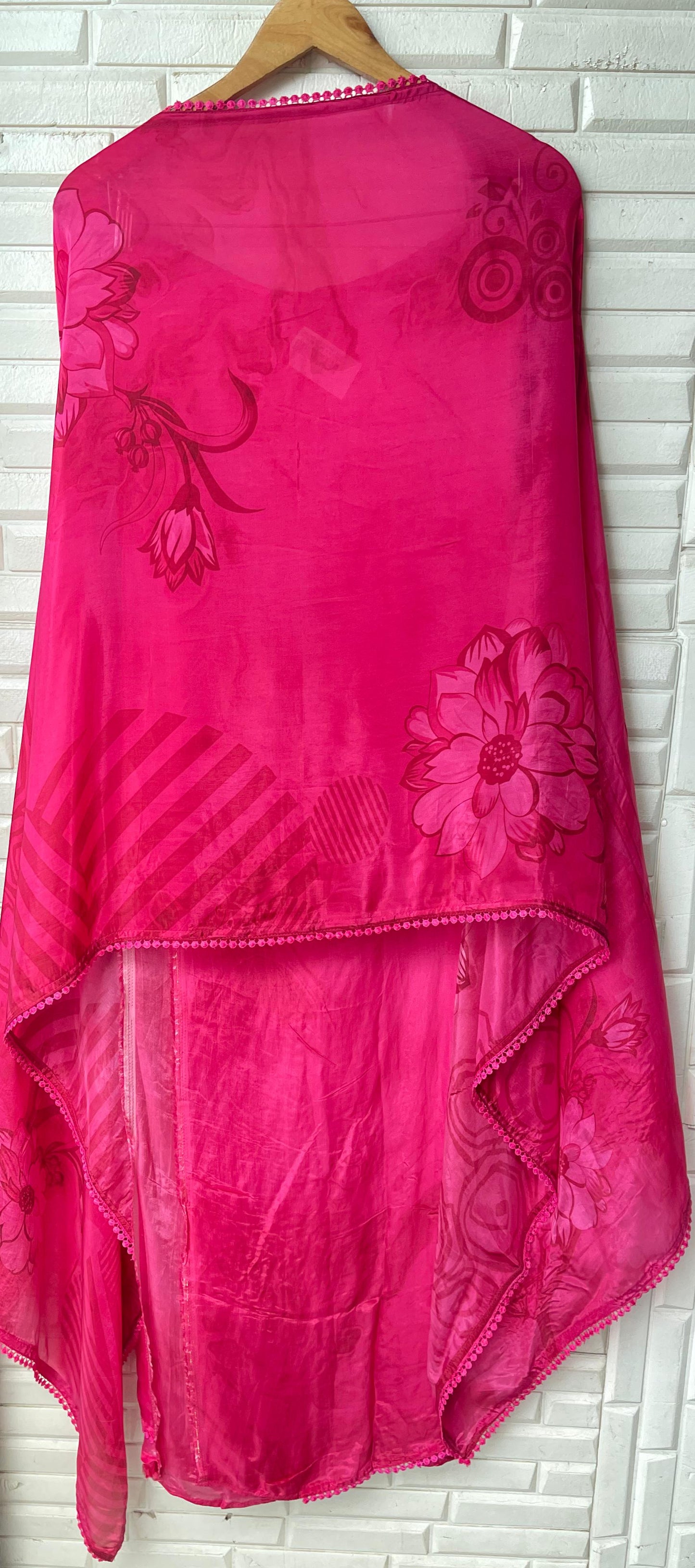 Crepe satin unstitched ladies suit Rc17712 (a)