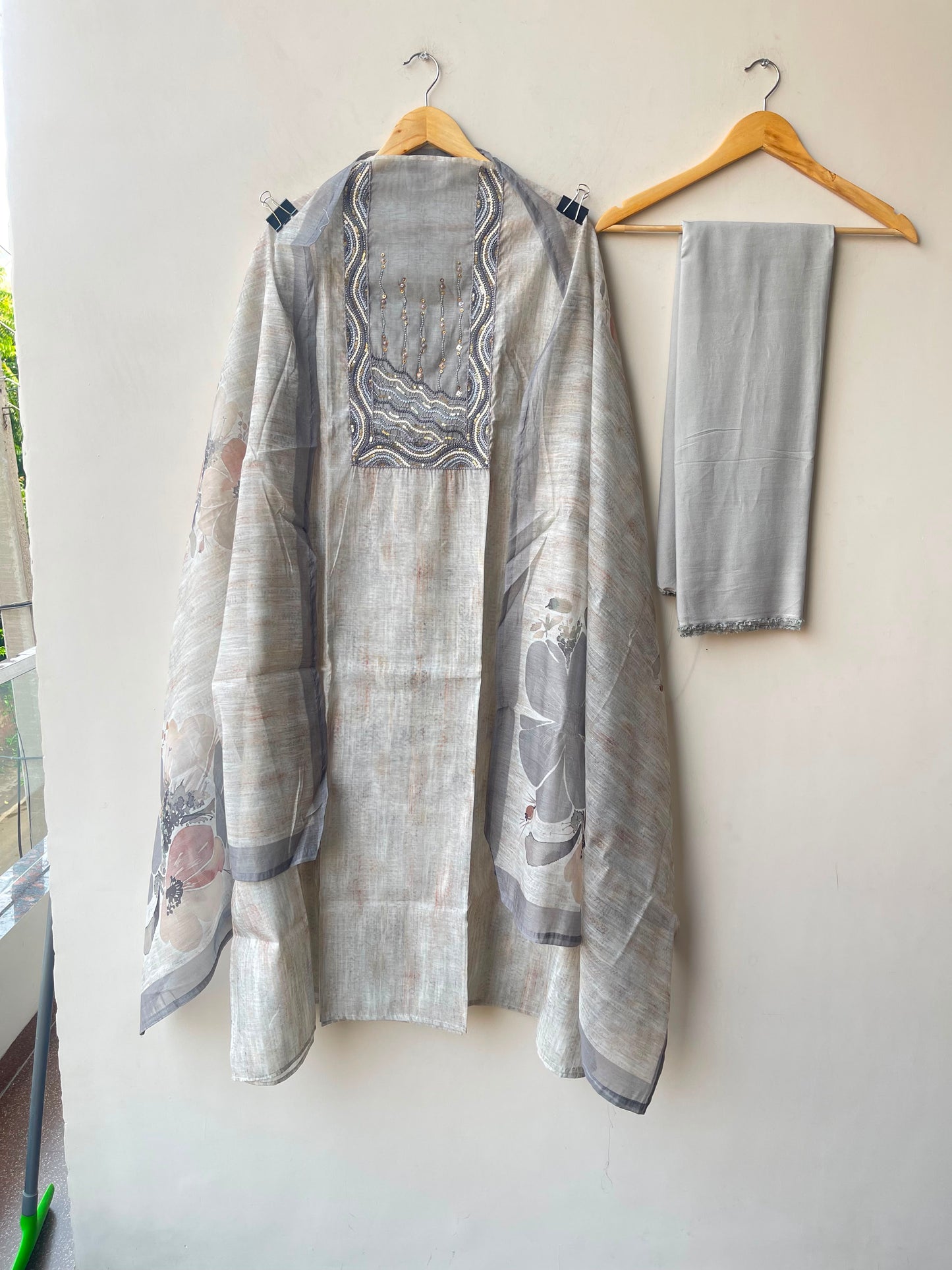 Pure self mul chanderi ladies unstitched suit Rc19169