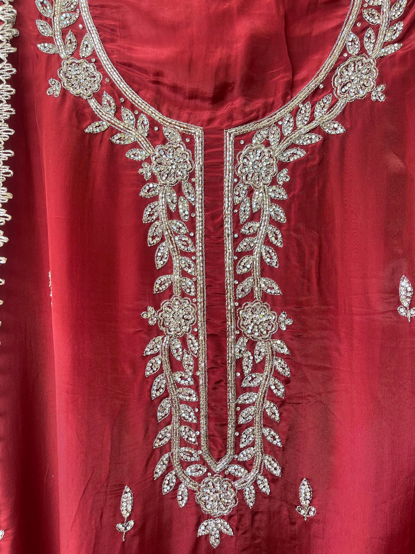 Organza silk unstitched ladies suit Rc17507