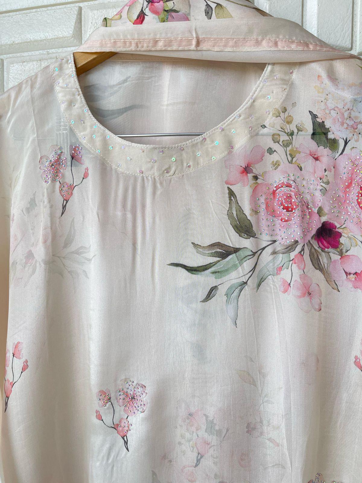 Muslin Silk Unstitched Ladies Suit Rc 16649