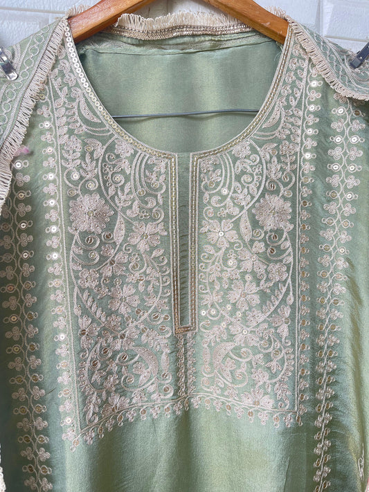 Shimmer silk unstitched ladies suit Rc17564 (b)