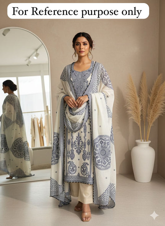 Cotton printed unstitched ladies suit Rc18370