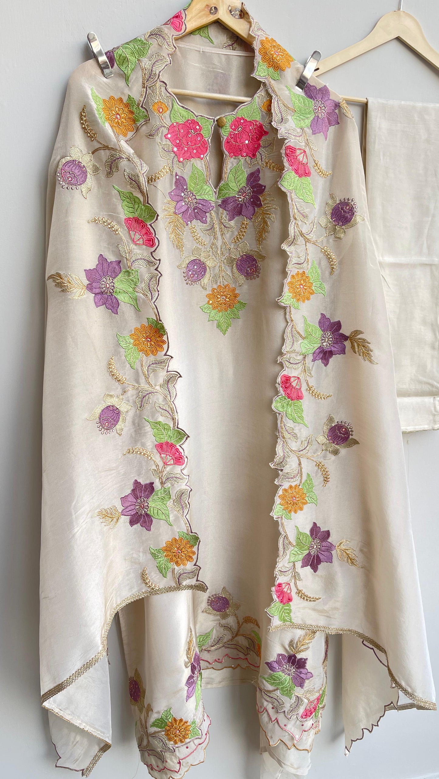 Shimmer silk unstitched ladies suit Rc17919