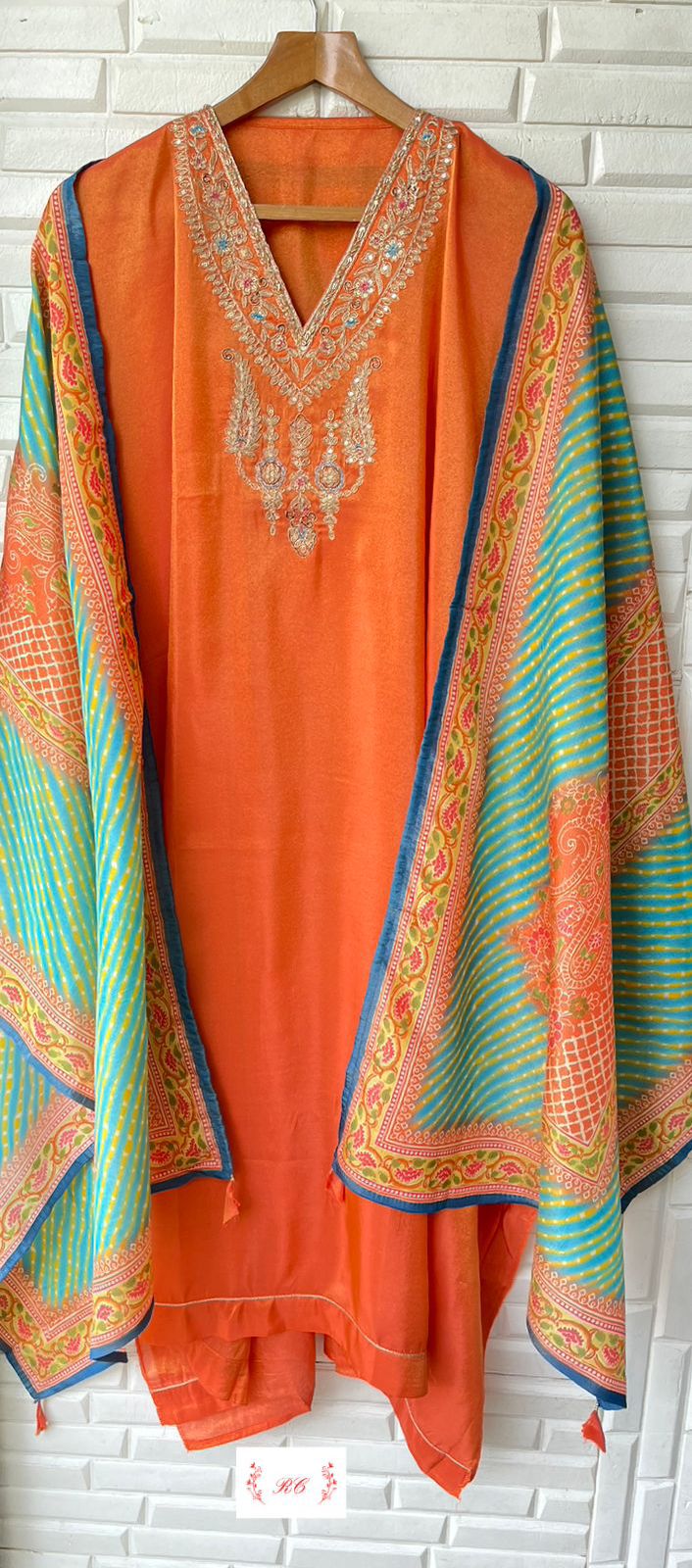Shimmer silk unstitched ladies suit Rc15408