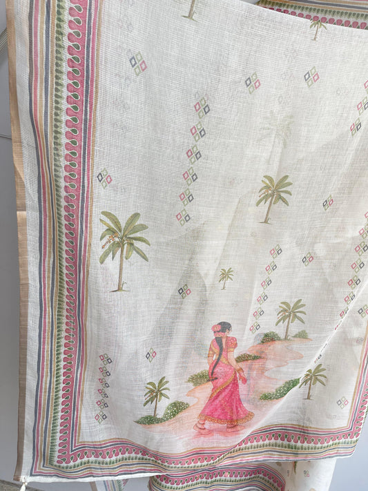 Soft banarasi kota doriya unstitched ladies suit Rc18541