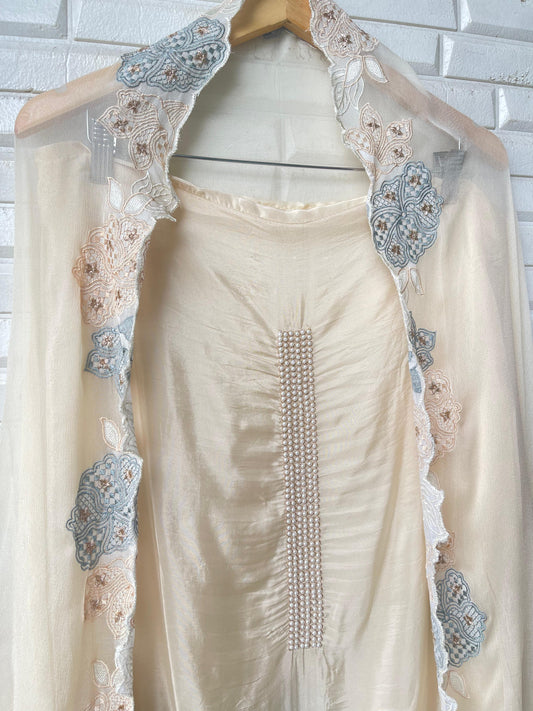 Shimmer silk unstitched ladies suit Rc17538