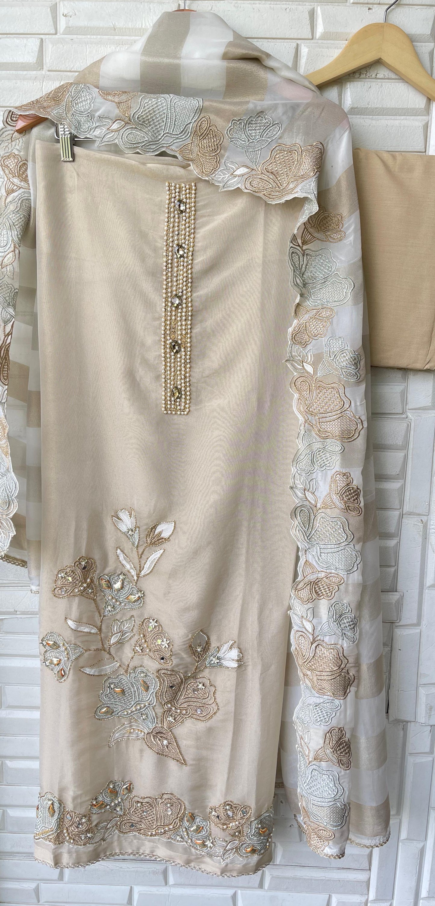 Shimmer silk unstitched ladies suit Rc17432