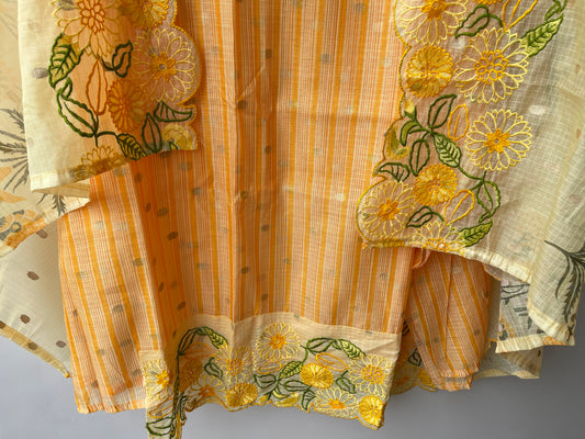 Self Banarasi weaving kota doriya unstitched ladies suit Rc18995