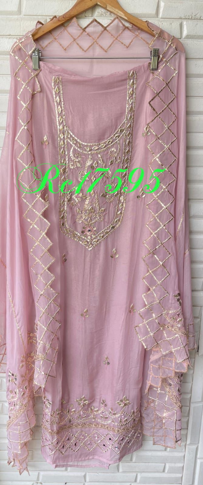 Shimmer Glass organza unstitched ladies suit Rc17595 (b)