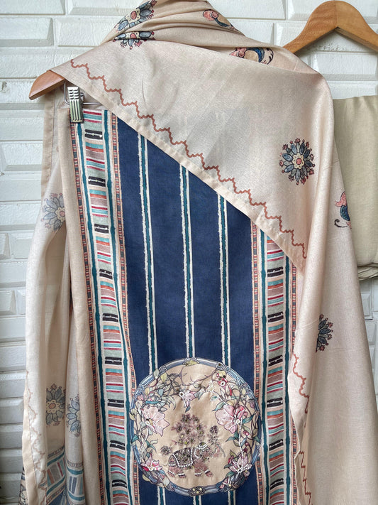 Tasser silk unstitched ladies suit Rc17522