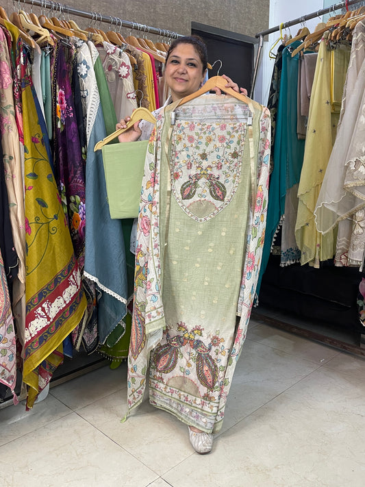 Banarasi kota doriya unstitched ladies suit Rc17456 (a)