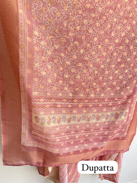 Banarasi shimmer linen unstitched ladies suit Rc18447 (b)