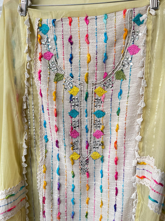 Mul Chanderi Unstitched Ladies suit Rc 17092 (a)