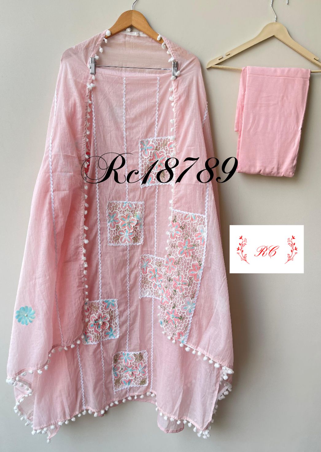 Mul Chanderi Unstitched Ladies Suit RC-18789 β view 9