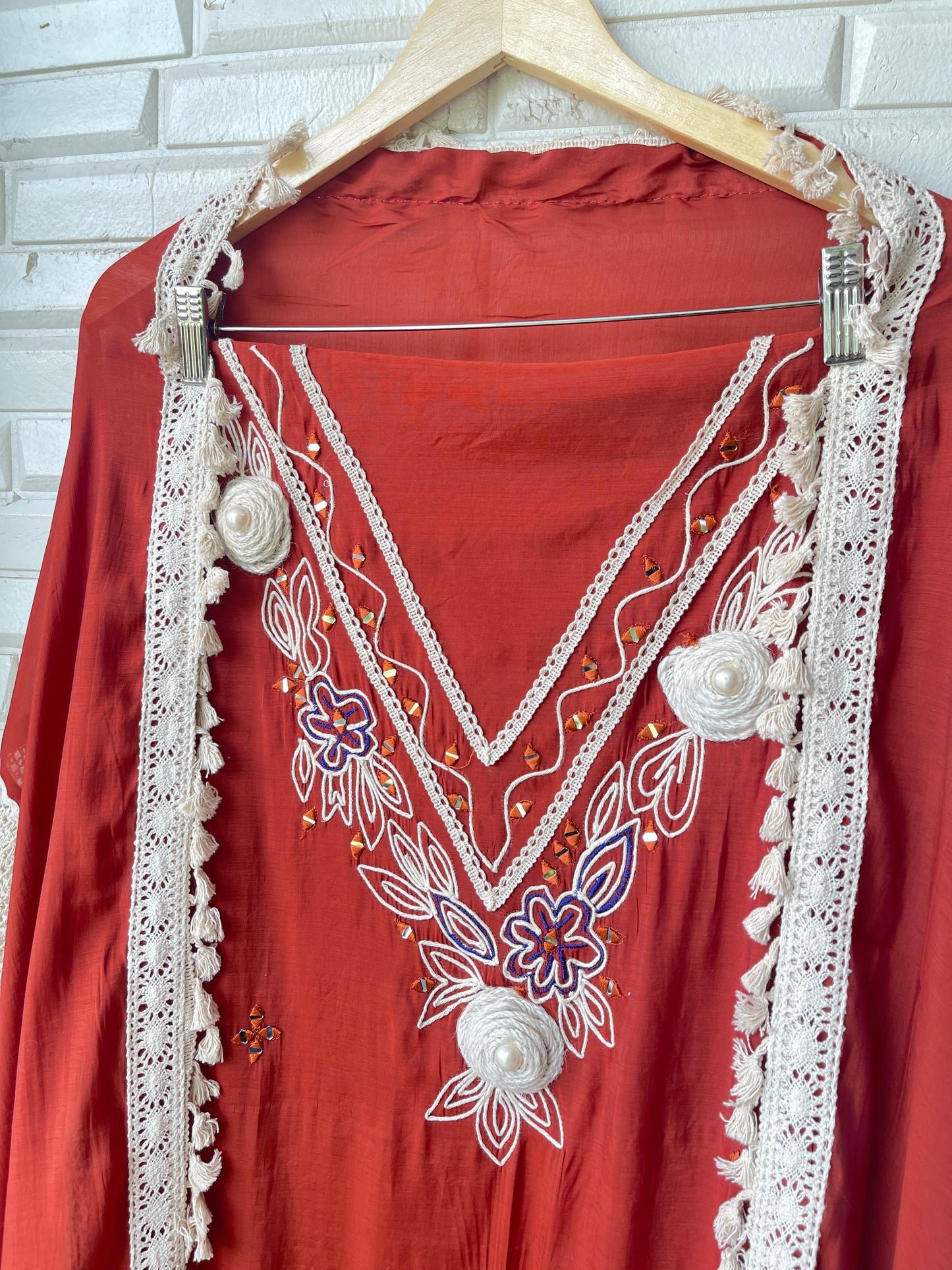 Mul chanderi unstitched ladies suit Rc17412