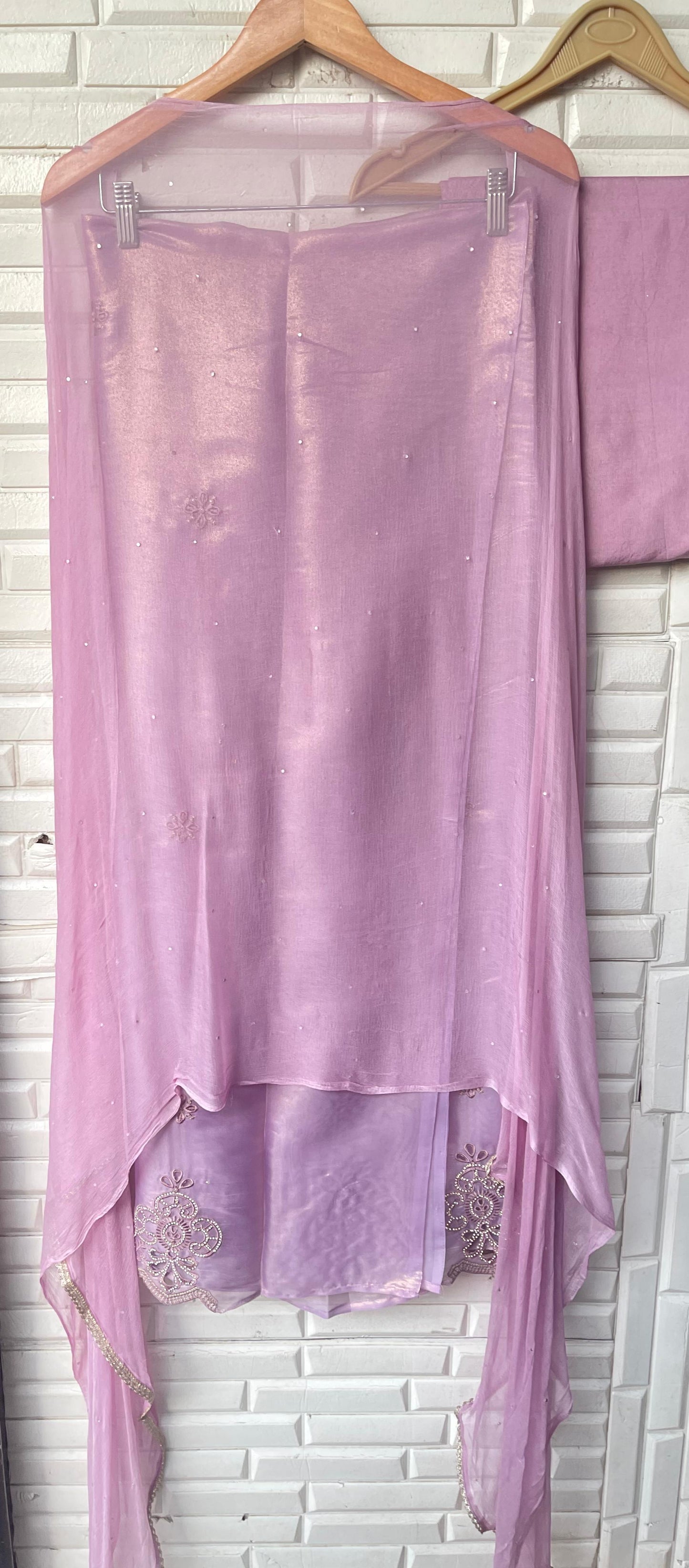 Shimmer paper silk unstitched ladies suit Rc17703(a)