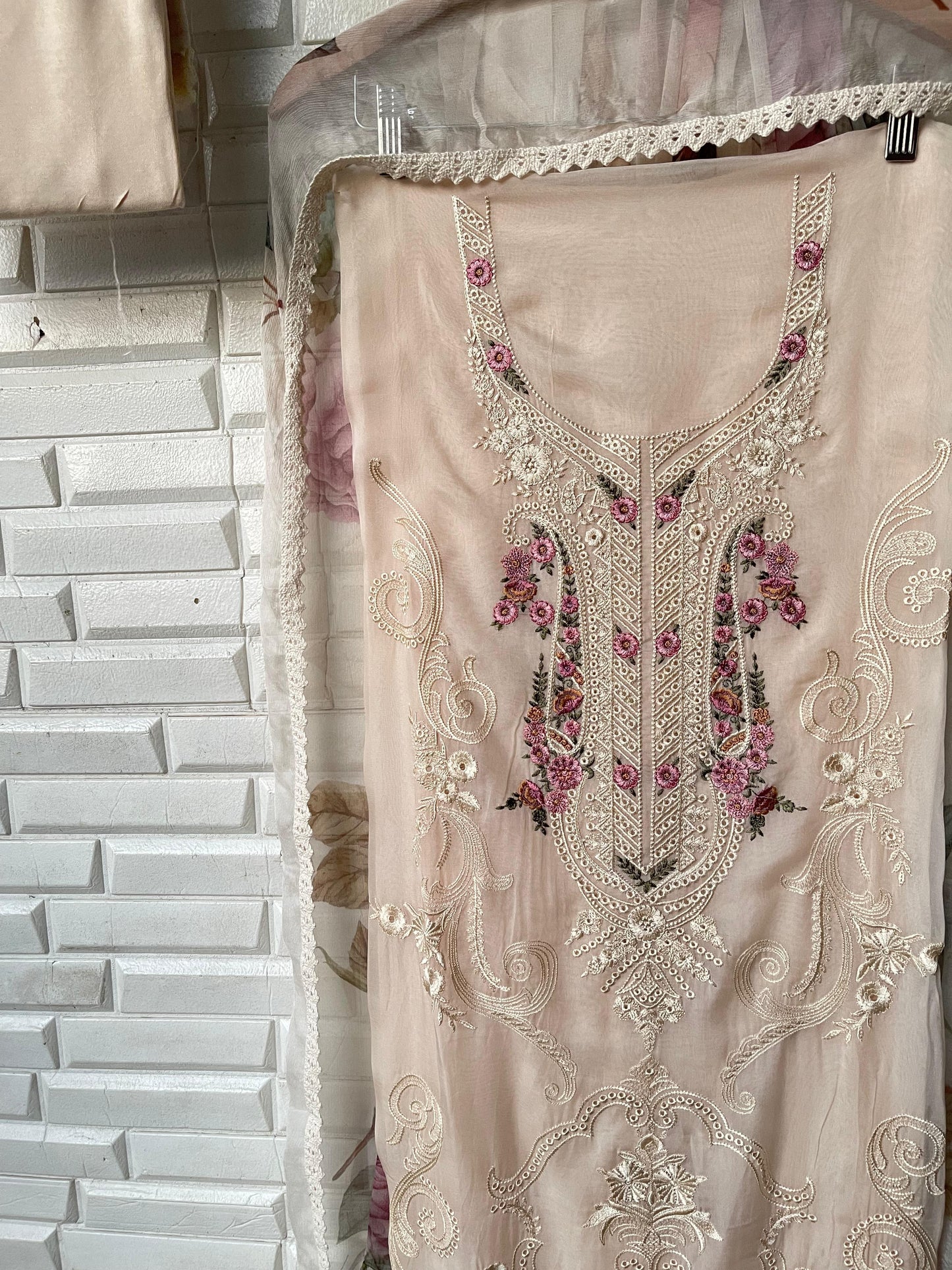 Mul chanderi unstitched ladies suit Rc17222