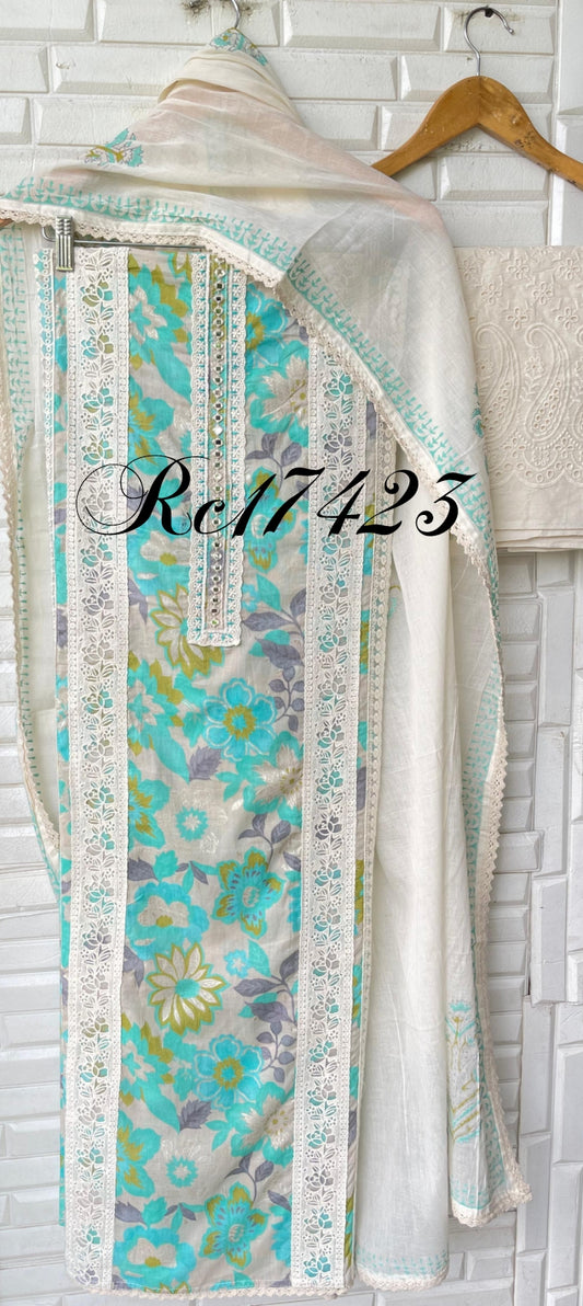 Cotton unstitched ladies suit Rc17423