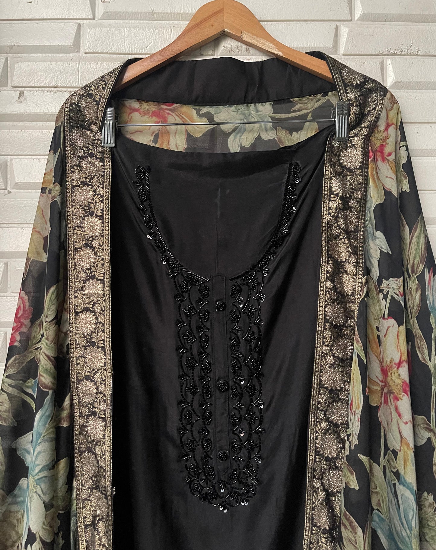 Muslin silk unstitched ladies suit Rc17471