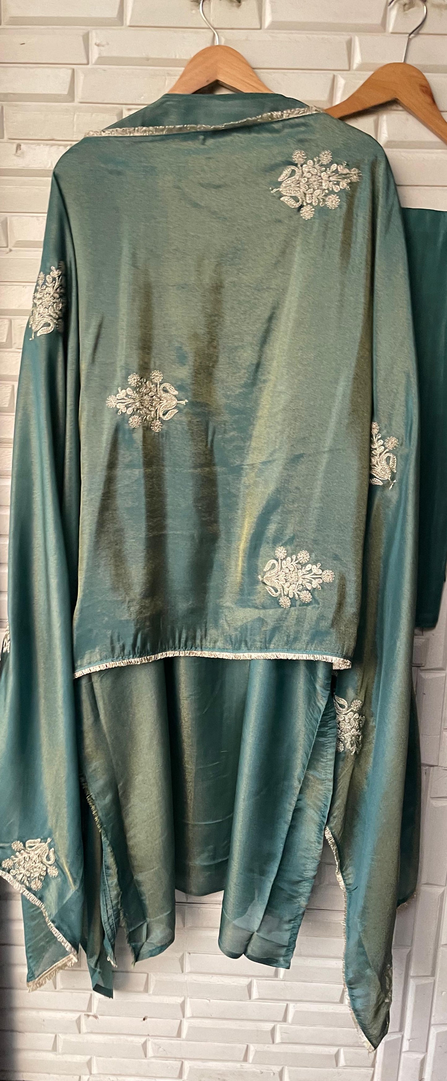 Shimmer silk semi stitched ladies suit Rc17533 (b)