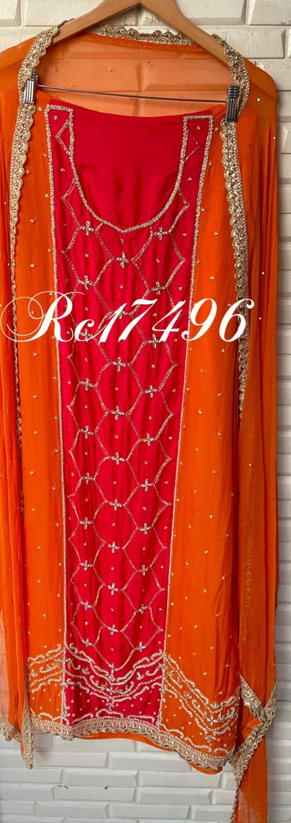 Organza unstitched ladies suit Rc17496