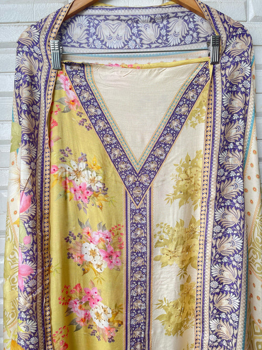 Muslin Printed Unstitched Ladies Suit Rc17247