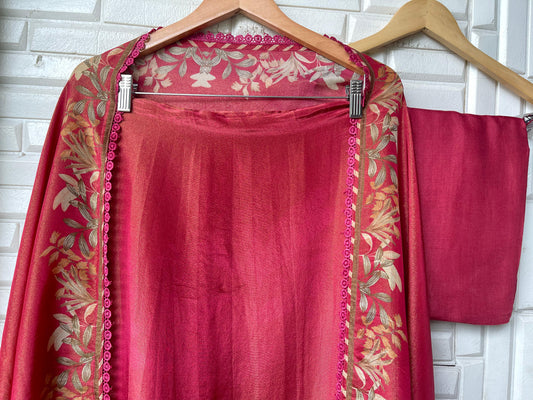 Shimmer silk unstitched ladies suit Rc17490