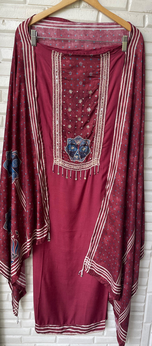 Muslin unstitched ladies suit Rc17648