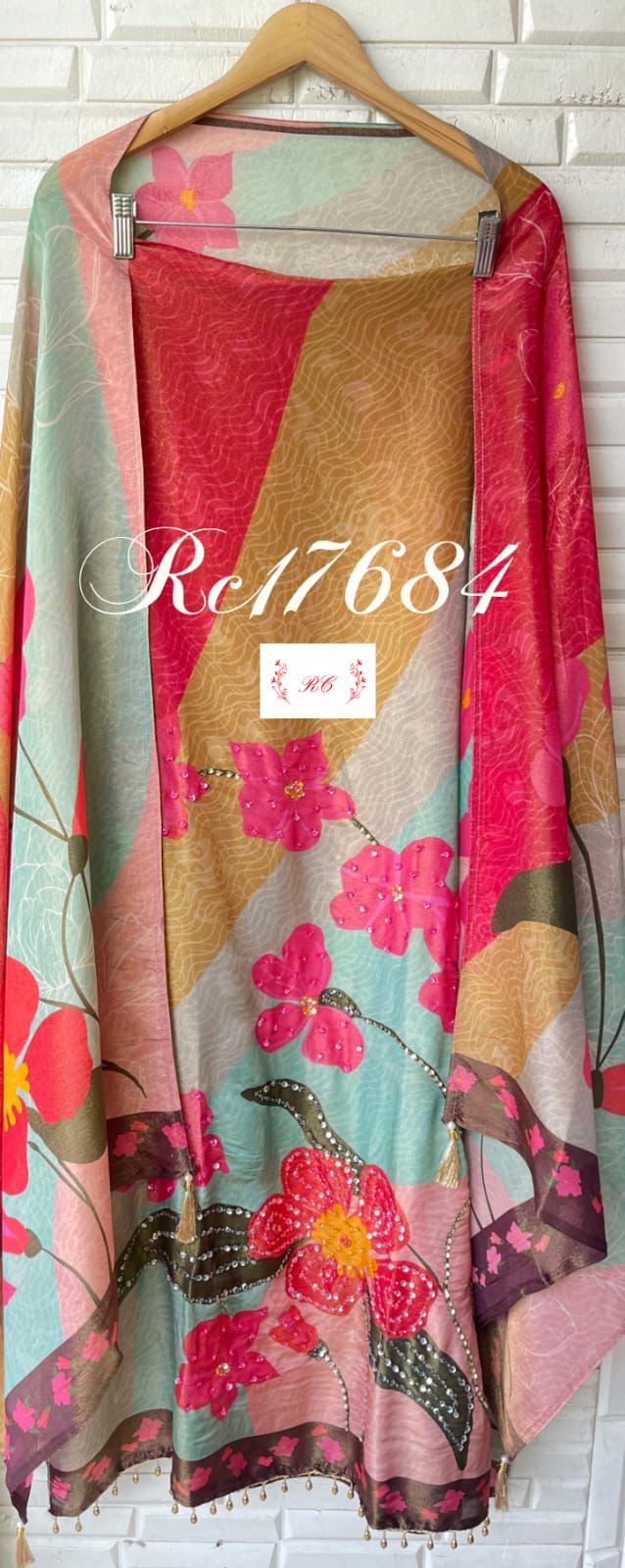Shimmer silk unstitched ladies suit Rc17684