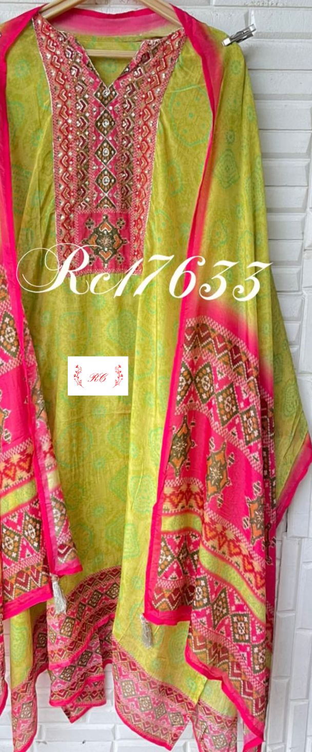 Bhandani paper silk unstitched ladies suit Rc17633