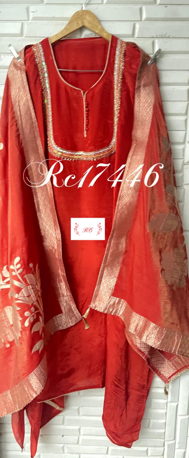 Muslin crepe unstitched ladies suit Rc17446 (a)