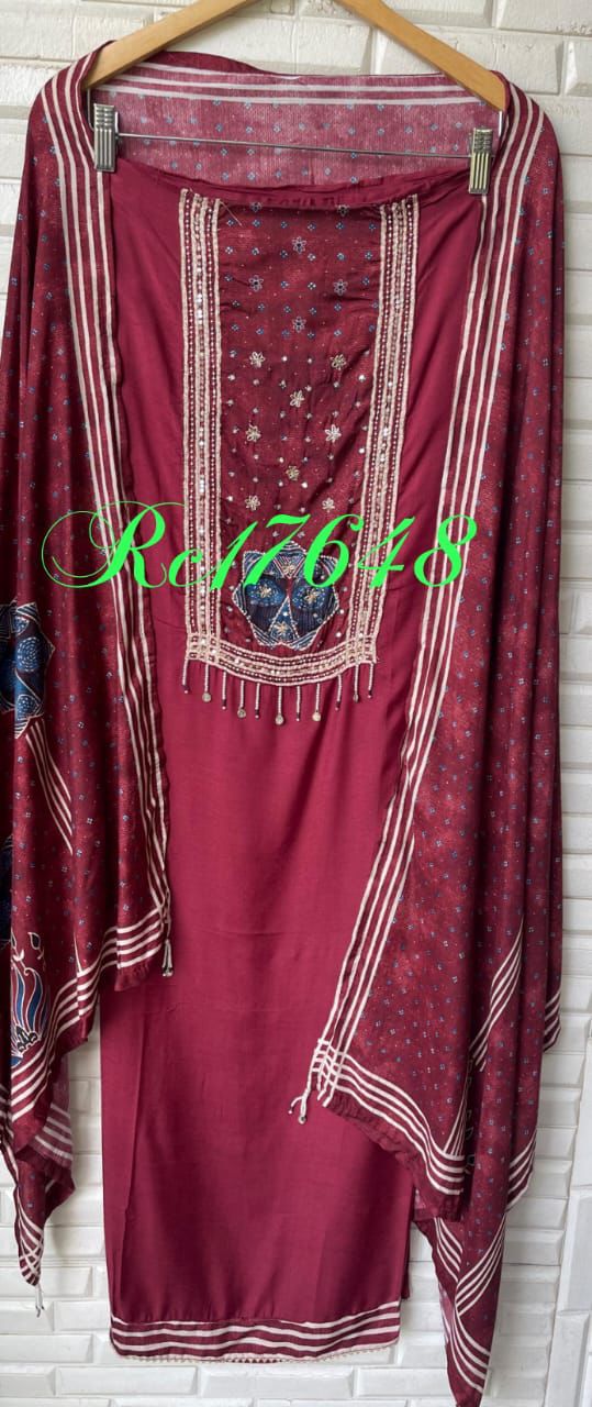 Muslin unstitched ladies suit Rc17648